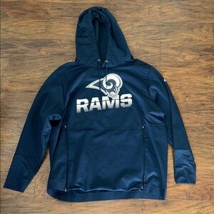 Los Angeles Rams on field Nike dri fit sweatshirt